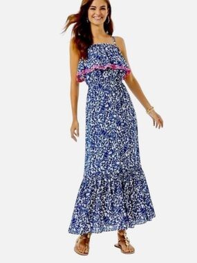 Lilly Pulitzer Vibrant Adia Maxi Dress Women’s Size Small Aquatic